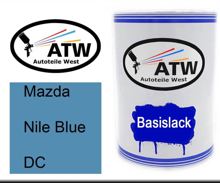 Mazda, Nile Blue, DC: 500ml Lackdose, von ATW Autoteile West.